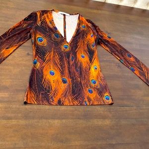 Givenchy peacock print sweater/shirt